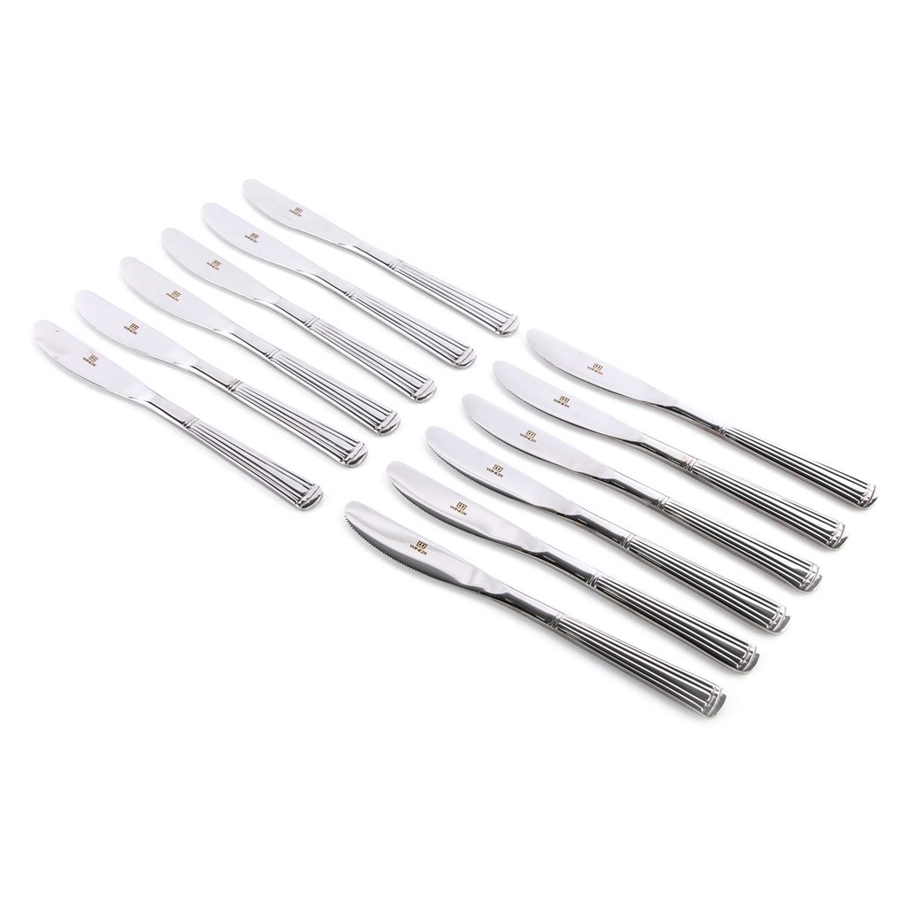 Winox étui de 12 couteaux de table AMBRE -Inox 18/10 - 6mm