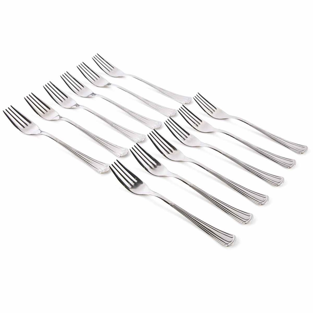 Winox étui de 12 fourchettes à fruit AMBRE -Inox 18/10 