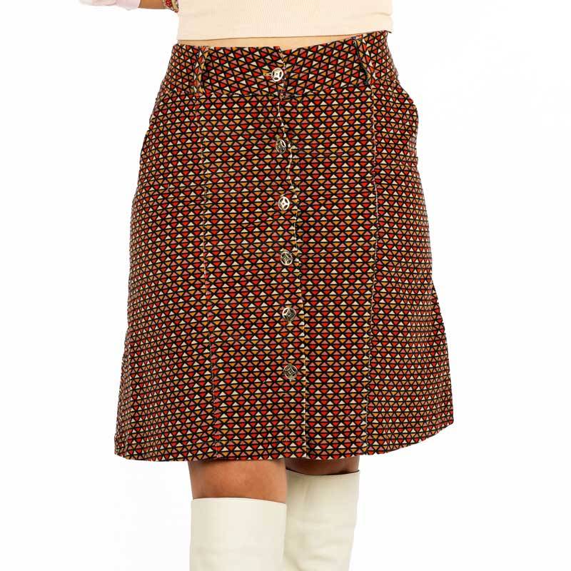 Jupe orangée avec boutons Motif 2-44