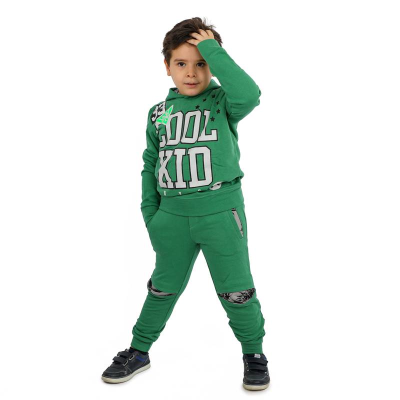 Jogging vert pour enfant Motif 1-0