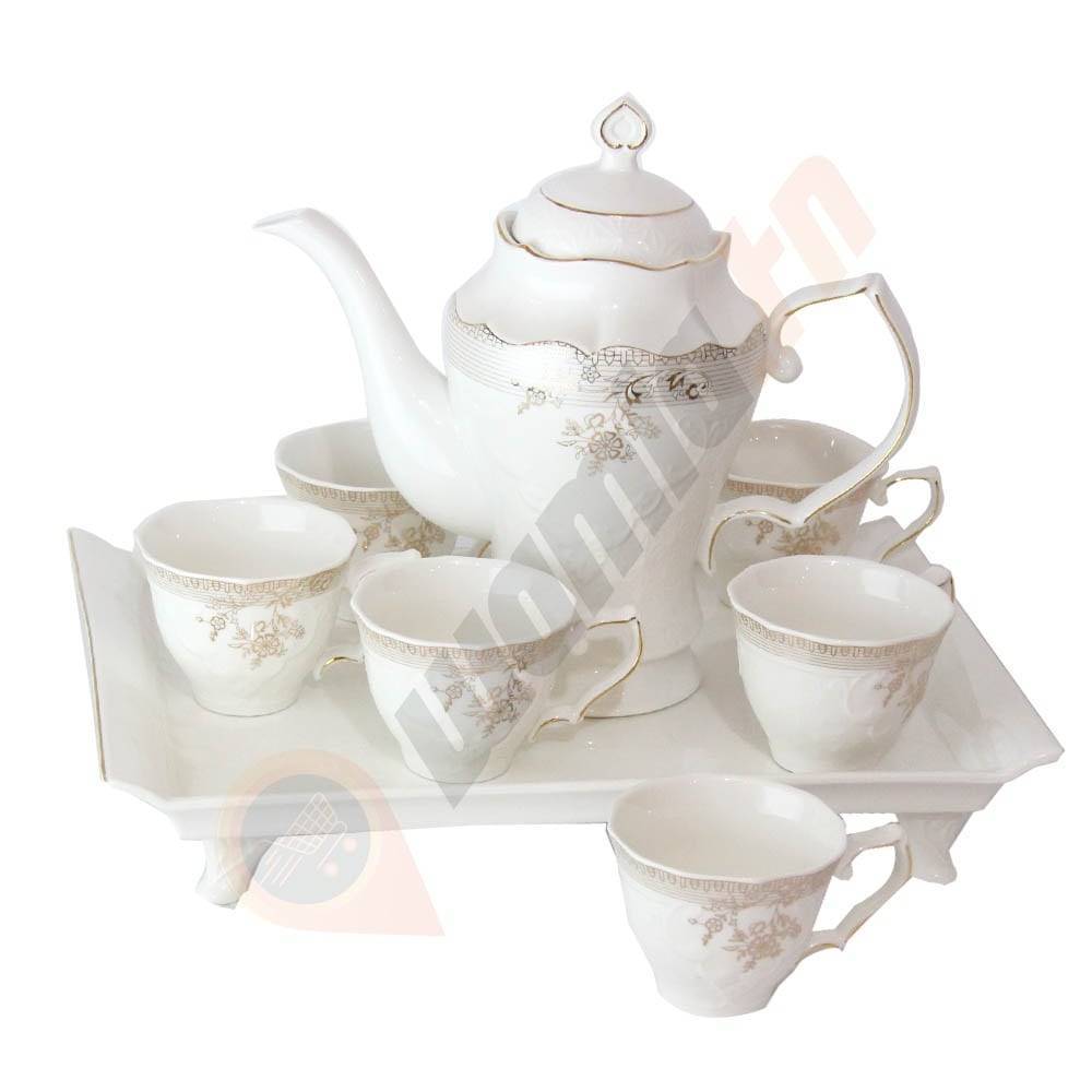 Service café en porcelaine 9 pièces pour 6 personne-1