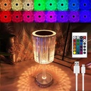 Lampe de Table LED en Acrylique RGB Tactile & Télécommande