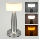 Lampe de Table Sans Fil Rechargeable et Tactile En Gris 21x9 cm 