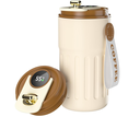 Thermos à Café avec Affichage Numérique de la Température , en Acier Inoxydable 450 ml-Marron