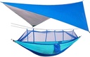 Hamac De Randonnée Durable Hamac De Camping Portable Hamac De Randonnée Avec Couvrepluie De Moustiquaire -Motif 1