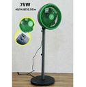 Ventilateur sur Pied 10" Vert Moxie Air FS-25H 75W 3 Vitesses Oscillant
