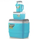 PINNACLE Pack de 3 Glacières Isolées Portables Sans BPA - 25 L / 4.5 L / 2 L-Bleu