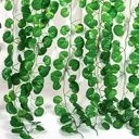 Lot De 12 Pièces Guirlande De Fausses Feuilles Avec Longueur 2,6 m pour Chacun