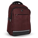 Sac à Dos En Toile Pour PC Portable 15.6" Rouge Bordeaux