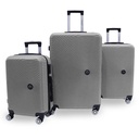 TEC TAKE VALISE Serie De 3 Valises Abs Modèle 1-Argentée