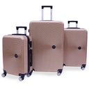 TEC TAKE VALISE Serie De 3 Valises Abs Modèle 1-Rose métallique 