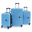 TEC TAKE VALISE Serie De 3 Valises Abs Modèle 1-Bleu ciel 