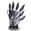 Ensemble De Couteaux De Cuisine Avec Support 8 Pièces-Noir