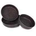 Serie de 3 moules cake et tajine granite haute qualité-Marron