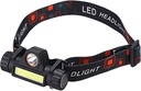 Lampe Frontale de Pêche LED Rechargeable 2 Modes USB
