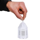 Mini Fanous Lumineux avec Lampe Guirlande Motif Ramadan Karim-Blanc