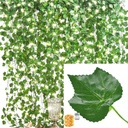 Lot De 12 Pièces Guirlande De Fausses Feuilles Avec Longueur 2,6 m pour Chacun
