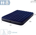 INTEX Matelas Gonflable Classic Downy 2 Personnes  152 cm x 203 cm x 25 cm / Référence : #64759