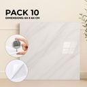 Pack de 10 Panneaux PVC Autocollant  Alternative Au Marbre 60 x 60 cm - Blanc Modèle 1
