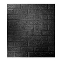 Panneau Mural Adhésif Noir Anti-Humidité 3D 77 x 70 cm