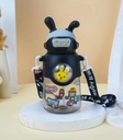 Bouteille d’Eau 750 ml Sans BPA - Motif Lapin-Noir