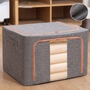 Boîte de Rangement Pliable pour Linge de Maison 66L Modèle 2 – Solution Pratique et Élégante pour Organiser Votre Espace-Gris