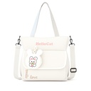 Sac à Main Avec Porte-Monnaie Motif Lapin – Style Coréen Blanc