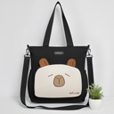 Sac à Main Motif Bébé Ours Noir