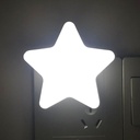 Mini Veilleuse Motif Étoile LED Blanche En ABS Avec Interrupteur Marche / Arrêt 