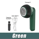 Eliminateur de Peluches Electrique Rechargeable pour Vêtements Mo-Vert