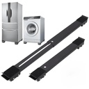 Pack de 2 Supports à Roulettes pour Gros Électroménagers et Meubles-Noir