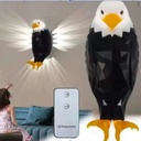 Applique Murale LED Aigle 3D  – Effet Géométrique Avec Télécommande