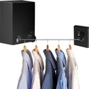 Corde à Linge Murale Rétractable  en Acier Inoxydable – 4,2 m – Noir