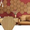 Pack de 10 Panneaux PVC Autocollants Hexagonaux Effet Bois – 23,4 × 20,6 cm