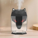 Humidificateur Tête de Loup Noir – Diffuseur d’Air Silencieux Avec Lumière LED et Réservoir de 650 ml