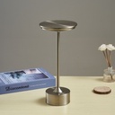 Lampe de Table Rechargeable Sans Fil Silver Avec Tactile – Style Rétro et Moderne 