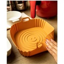 Moule Marron en Silicone Carré Réutilisable pour Air Fryer