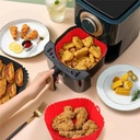 Moule Rouge en Silicone Carré Réutilisable pour Air Fryer