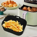 Moule Noir en Silicone Carré Réutilisable pour Air Fryer