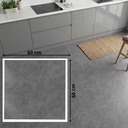 Pack de 28 Carreaux PVC Autocollants pour Sol – 60 × 60 cm – Gris Effet Béton - Modèle 6601 - 10,08 m²