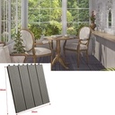 Dalle Clipsable Composite Bois-Plastique 30×30 cm – Imperméable, Antidérapante – Gris - Pour Maison & Jardin