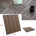 Dalle Clipsable Composite Bois-Plastique 30×30 cm – Imperméable, Antidérapante – Marron - Pour Maison & Jardin