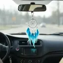 Dream Catcher Bleu  Avec Plumes Douces et Perles
