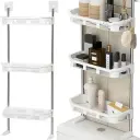 Étagère Murale Autocollante De Salle De Bain 3 Niveaux 30 x 88 cm 