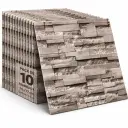 Pack de 10 Panneaux Muraux 3D Autocollants Effet Pierre – Anti-Humidité 70 × 77 cm