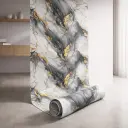 Rouleau Panneau Mural Autocollant Effet Marbre Noir 60 cm x 2,80 m – Épaisseur 3 mm