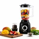 Florence Blender Multifonction 2 en 1 1000W – Bol 1.5L avec Moulin à Épices – Noir