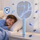 Raquette Électrique Anti-Moustiques Rechargeable USB – Tue-Insectes Haute Tension - Bleu