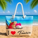 Sac de Plage – Motif Plage et Bord de Mer 50 x 37 x 14 cm