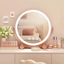 Miroir de Maquillage LED Rechargeable avec Tactile – Rotation 360° Réglable et Ajustable - Rose